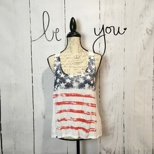 American Flag Print Festival Tank Small
